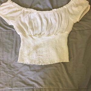 Cropped white top
